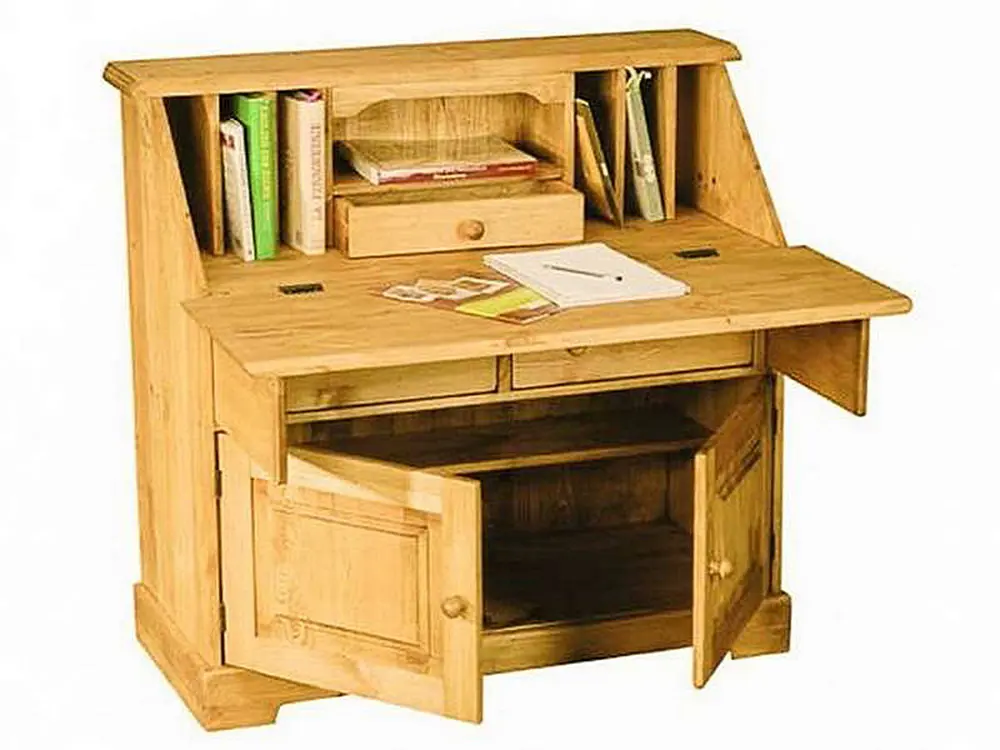 Секретер-стол письменный из сосны SCRIBAN (с распашными дверцами)
