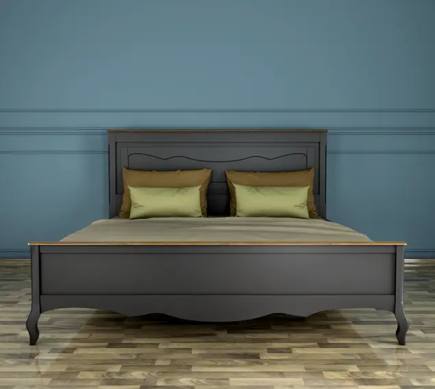 Дизайнерская кровать массив «Leontina Black" 180*200