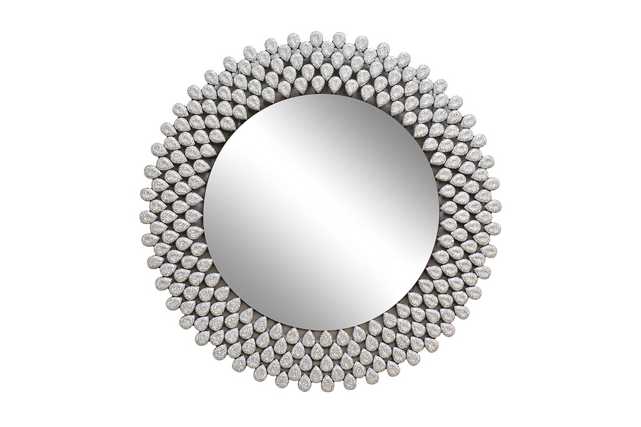 50SX-1808 Зеркало круглое в раме из кристаллов 