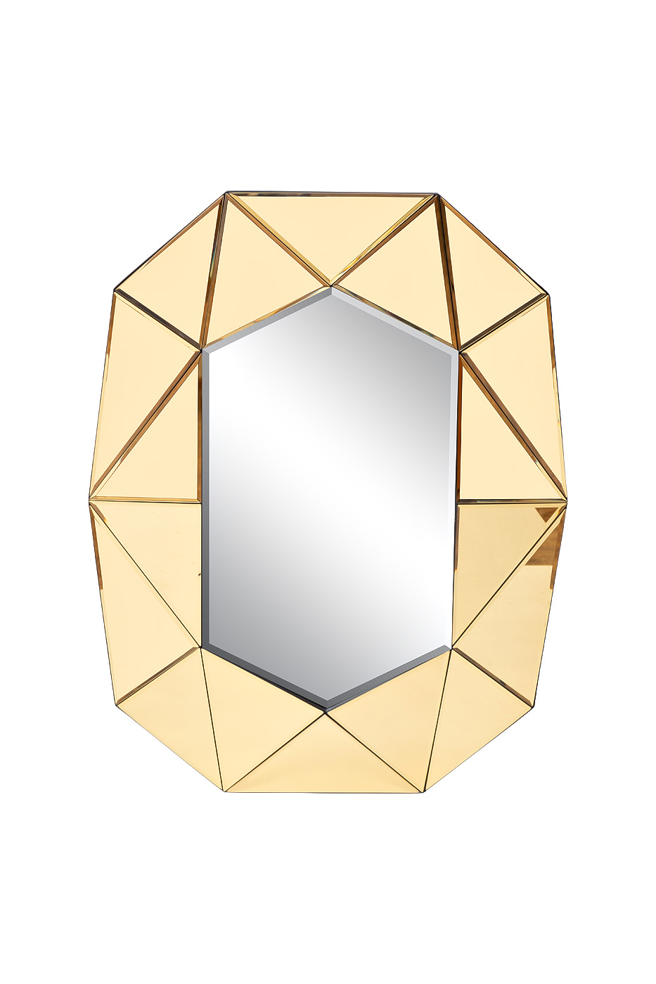 KFG132 Зеркало в золотой зеркальной раме 