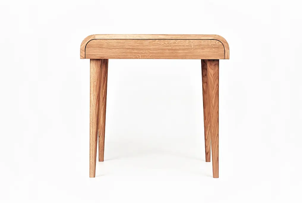 Столик с ящиком деревянный в Скандинавском стиле "Ellipse"