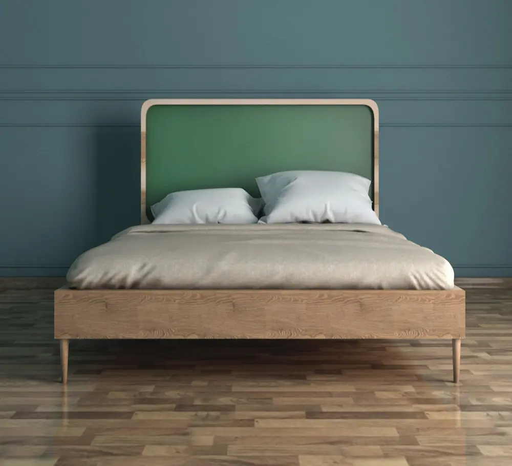 Кровать из ясеня в Скандинавском стиле массив "Ellipse" 120*190